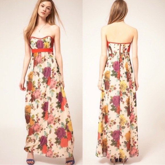 Ted Baker Strapless Black Tie Glam Maxi Dress - Picture 2 of 15